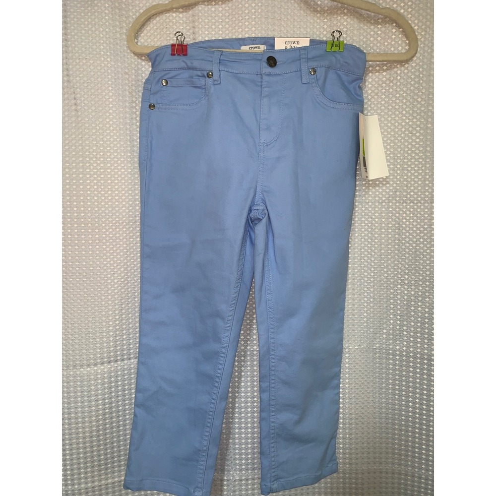 Crown & Ivy Kids Light Blue Colored pedal pusher Pants New With Tags